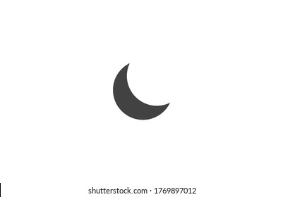 Moon vector icon , lorem ipsum Flat design