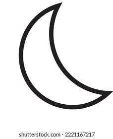 Moon vector icon, night symbol.Illustration vector symbol.