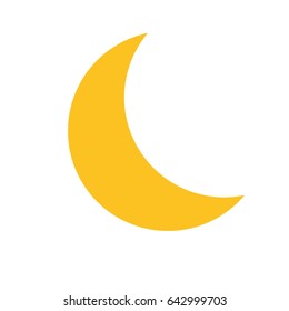  Moon vector icon on background. 