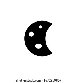 Moon vector icon on a white background