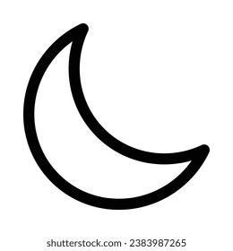 moon vector icon on white background