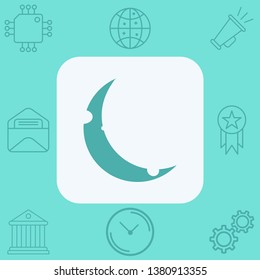 Moon vector icon sign symbol