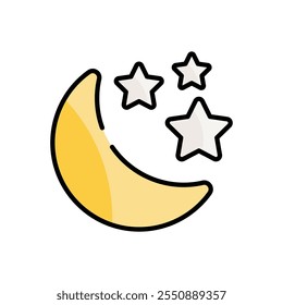 Moon vector icon stock illustration