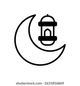 Moon vector icon stock illustration