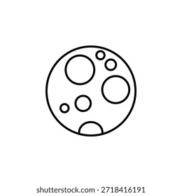 Ícone do vetor da Lua. Estilo de linha do ícone do tempo. uso perfeito para logotipo, apresentação, site e muito mais.