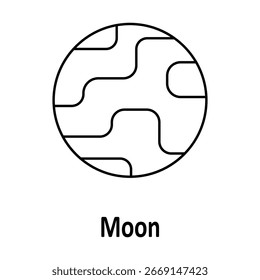 Icono del Vector de la luna que puede modificar o editar fácilmente

