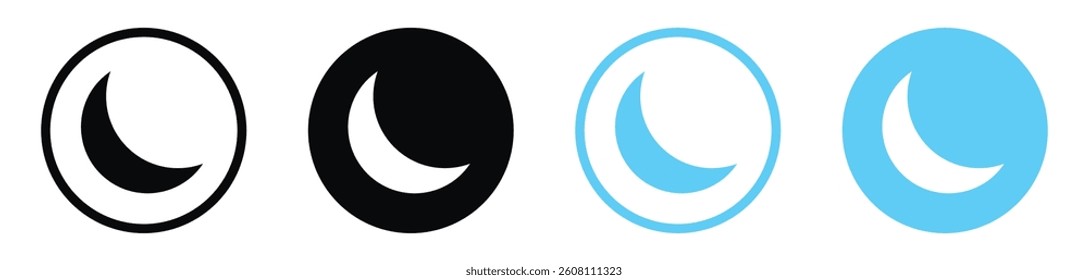 Moon vector icons graphic pack