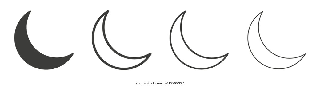 Moon vector icons graphic pack