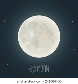 Moon. Vector illustration