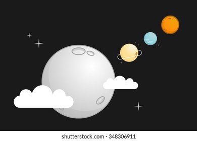 The moon vector illustration