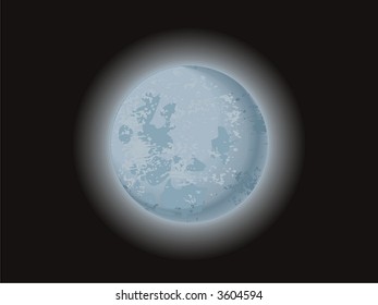 Moon.  Vector illustration.