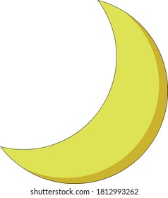 Mond, Vektorgrafik auf Hintergrund oder Symbol 