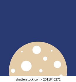 Moon vector illustration. Cosmos banner