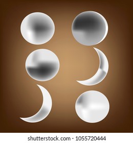 The moon vector illustration design concept background.