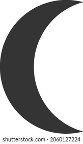 Moon vector illustration. A flat illustration design of Moon icon on a white background.