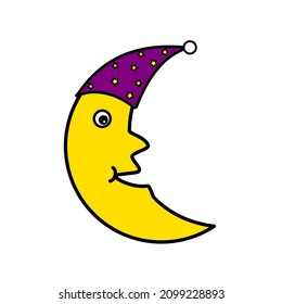 moon vector illustration
,flat design.