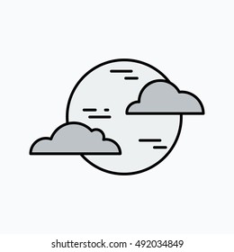 Moon vector illustration. Halloween icon