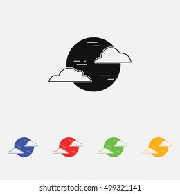 Moon vector illustration. Halloween icon