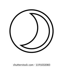 A moon vector illustration in line stroke design