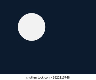 Moon vector illustration at night, in the night there is only darkness there is light of the moon, hope