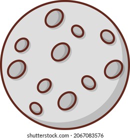 moon Vector illustration on a transparent background. Premium quality symbols.Vector line flat color icon for concept and graphic design.
