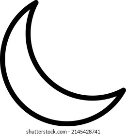 moon Vector illustration on a transparent background.Premium quality symbols.Stroke vector       icon for concept and graphic design.