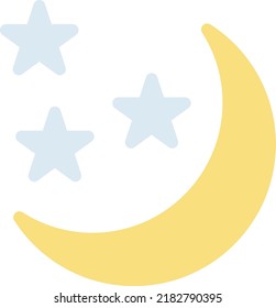 moon Vector illustration on a transparent background. Premium quality symmbols. Line Color vector icons for concept and graphic design.