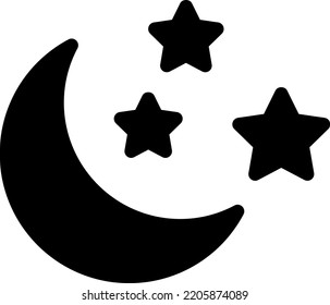 moon Vector illustration on a transparent background. Premium quality symmbols. Glyphs vector icons for concept and graphic design.
