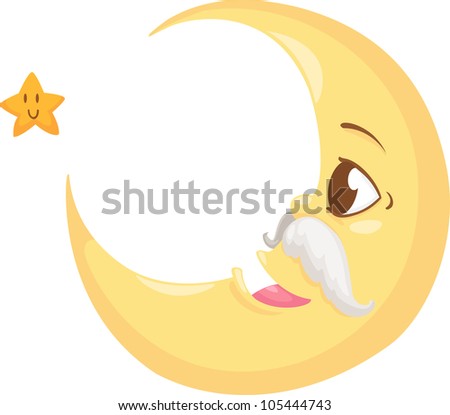 moon vector illustration on a white background