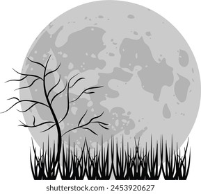 Moon vector image or clipart for background or project