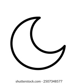 moon Vector Line Icon Design
