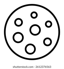 Moon Vector Line Icon Design