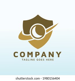 moon vector logo design clothing