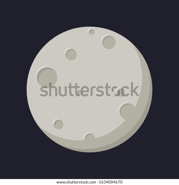 Moon\
vector. Moon on blank background. Moon logo\
design.