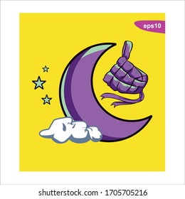 moon vector ramadhan - islamic background eps10