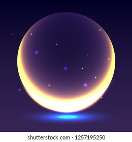 moon vector realistic illustration