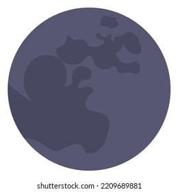 Moon Vector. Space Animation. Moon Animated Icon. Cartoon. Moon Vector For Infographics, Banners, Web And Other Graphics.