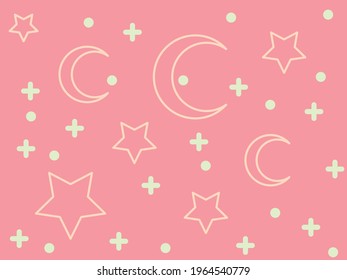 moon vector, stars vektor, moon and stars vektor patterns, memphis geometric patterns,seamless abstract maze patterns, style memphis pattern, 