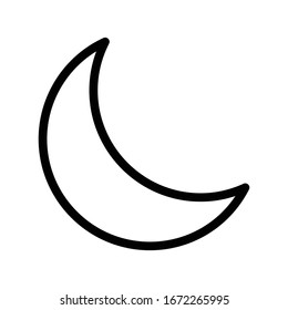 moon vector thin line icon 