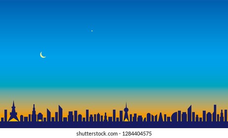 Moon and Venus