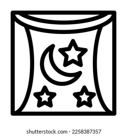 Moon Viewing Ceremony Vector Line Icon Design