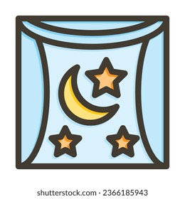 Moon Viewing Ceremony Vector Thick Line Filled Colors Icon For Personal And Commercial Use.
