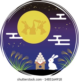 Moon viewing rabbit bunny 2