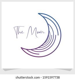 The moon vintage elegant design template