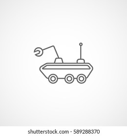 Moon Walker Line Icon On White Background