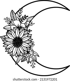 moon  wall décor  laser file  design 