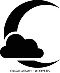 Luna - Juego de iconos del tiempo. Ilustración vectorial sólida de alta calidad para aplicaciones web y móviles.