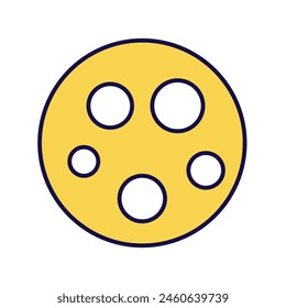 moon with white background vector stock illustration