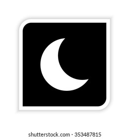 MOON -  white vector icon