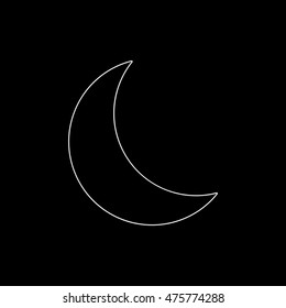 moon  - white vector icon